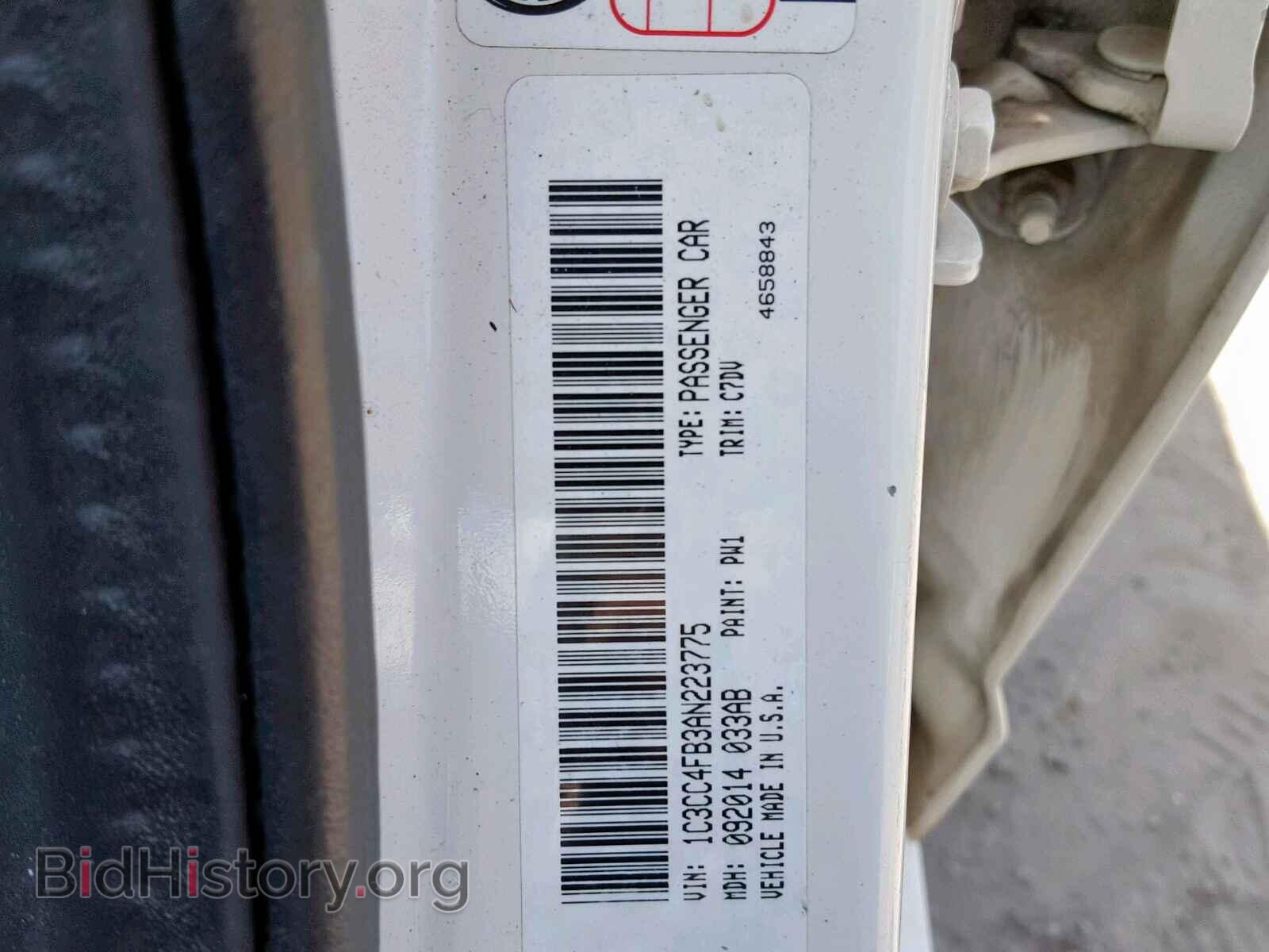 2010 CHRYSLER SEBRING - VIN: 1C3CC4FB3AN223775 - Фото 10