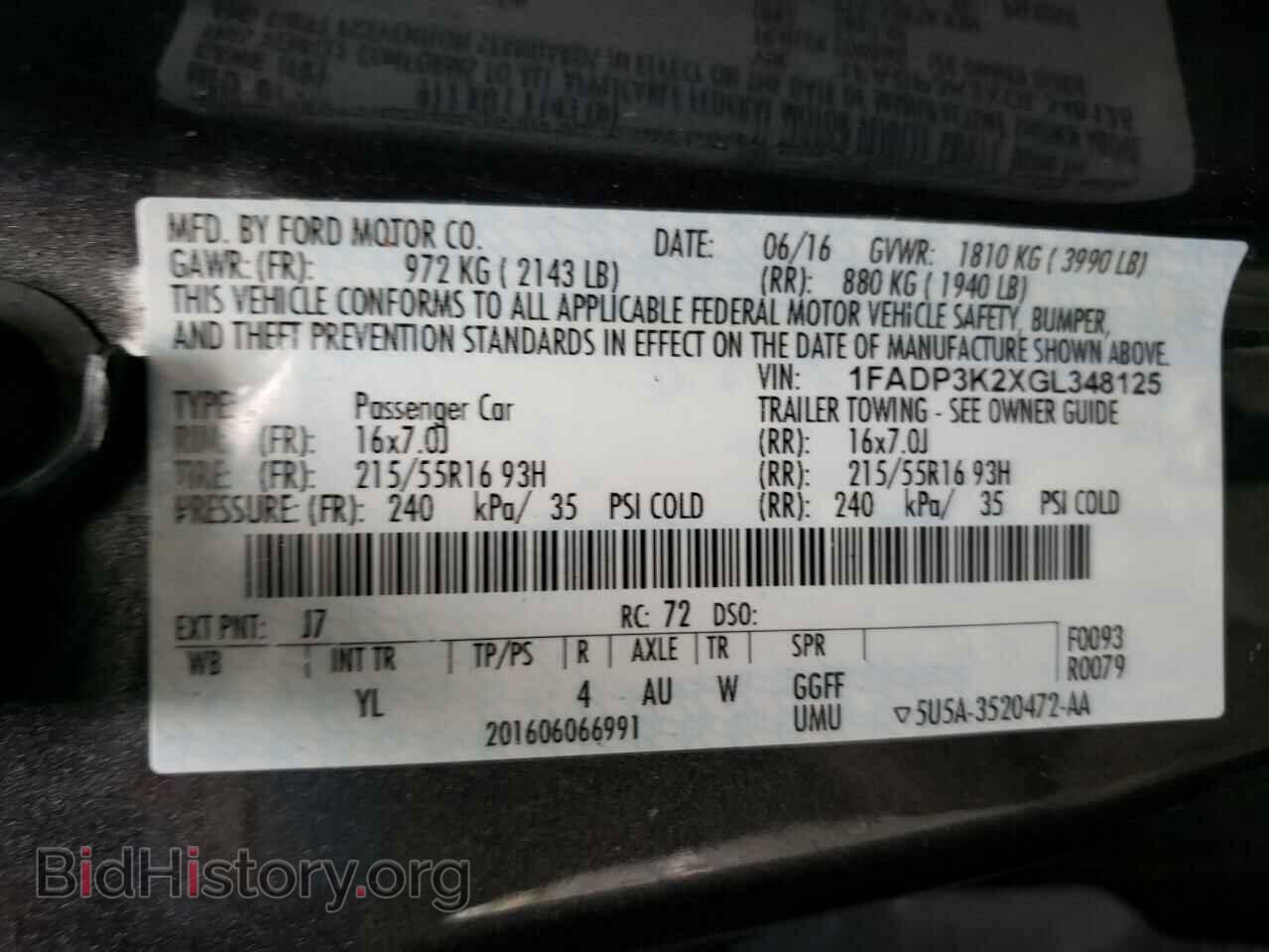 2016 FORD FOCUS - VIN: 1FADP3K2XGL348125 - Photo 12