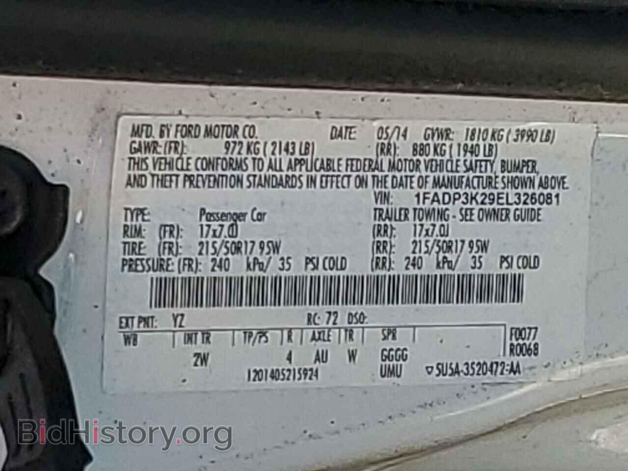 2014 FORD FOCUS - VIN: 1FADP3K29EL326081 - Photo 12