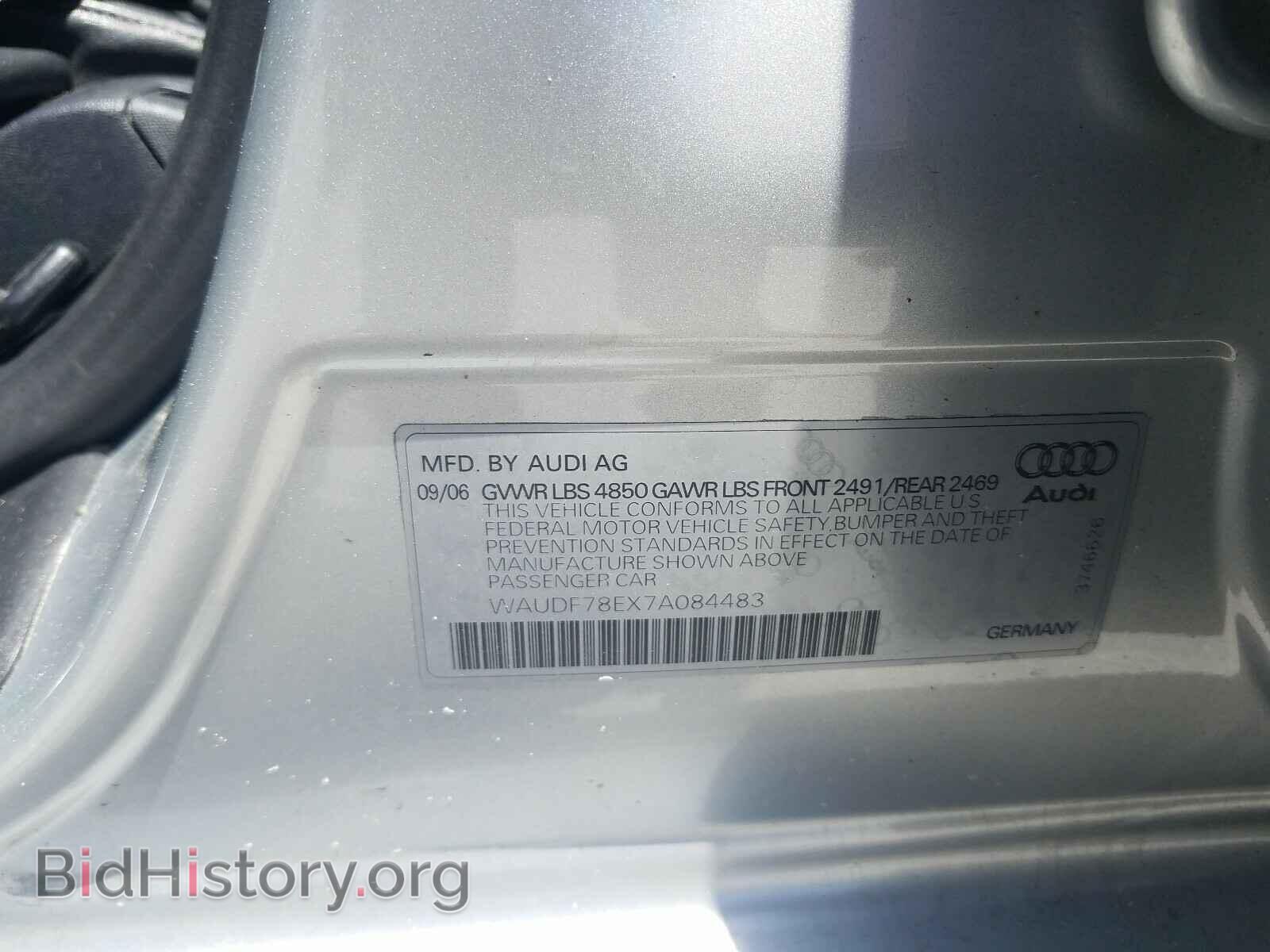 2007 AUDI A4 - VIN: WAUDF78EX7A084483 - Photo 10
