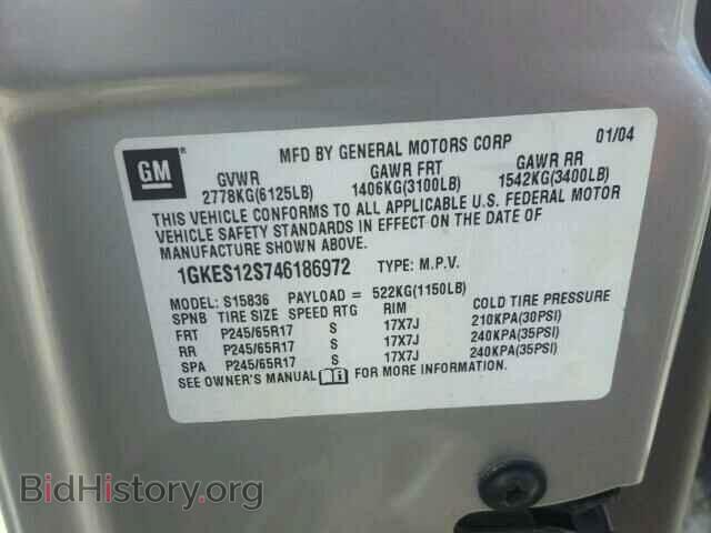 2004 GMC ENVOY - VIN: 1GKES12S746186972 - Фото 10