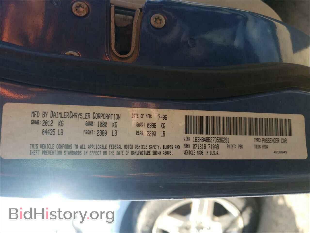 2007 DODGE CALIBER - VIN: 1B3HB48B27D596291 - Photo 10