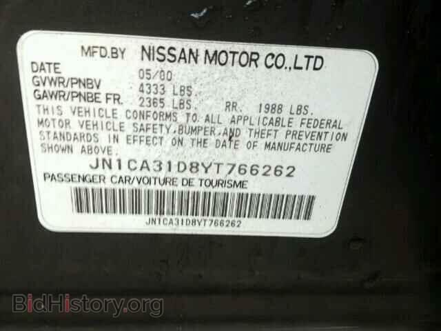 2000 NISSAN MAXIMA - VIN: JN1CA31D8YT766262 - Фото 10