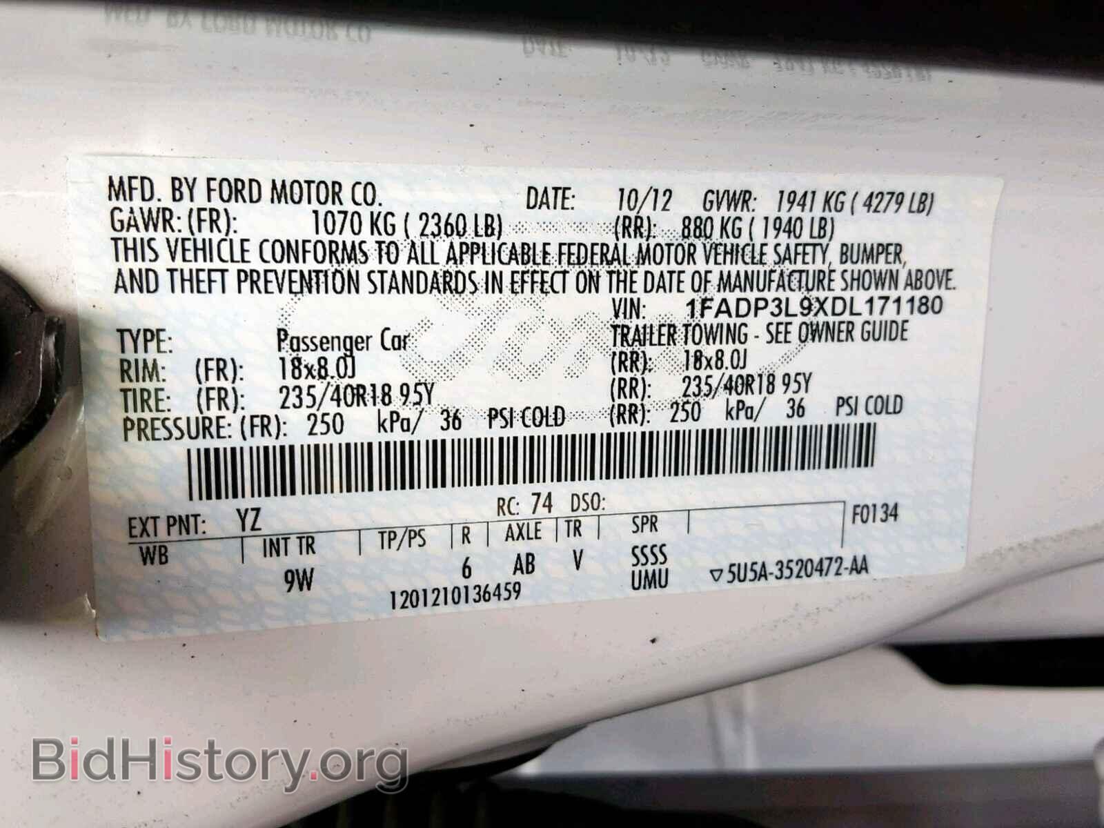 2013 FORD FOCUS - VIN: 1FADP3L9XDL171180 - Photo 10