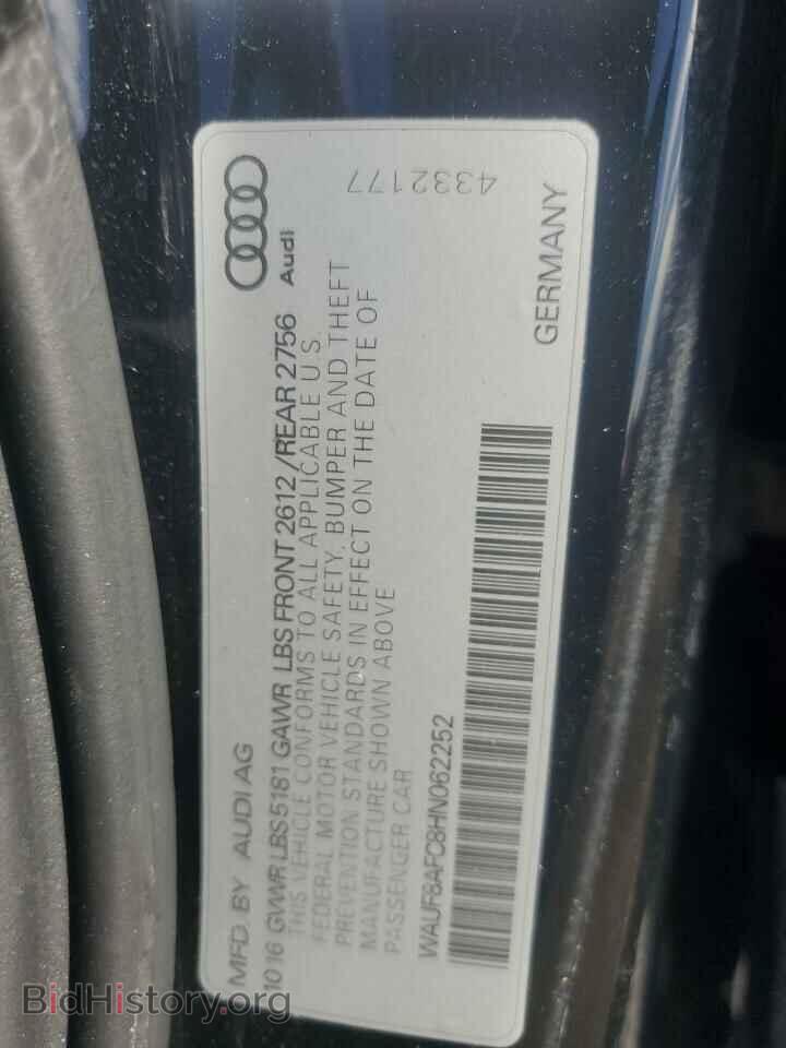 2017 AUDI A6 - VIN: WAUF8AFC8HN062252 - Фото 13