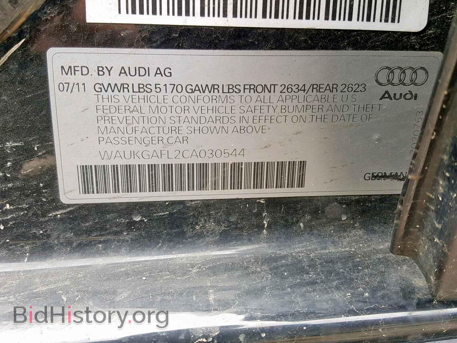 2012 AUDI S4/RS4 - VIN: WAUKGAFL2CA030544 - Фото 10