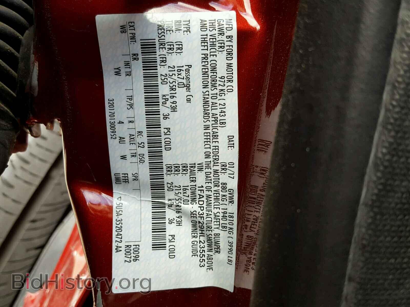 2017 FORD FOCUS - VIN: 1FADP3F29HL235553 - Фото 10