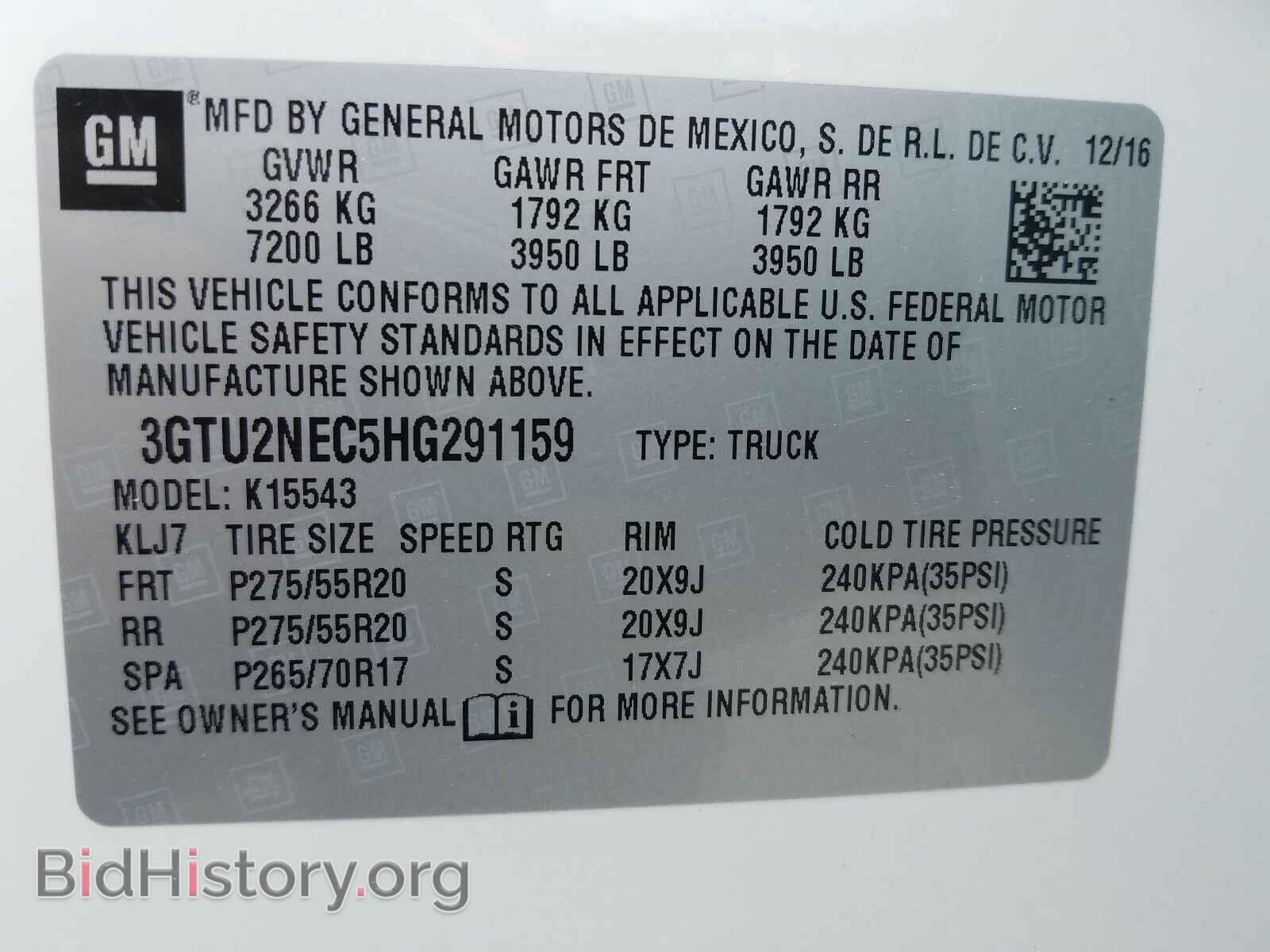 2017 GMC SIERRA - VIN: 3GTU2NEC5HG291159 - Фото 10