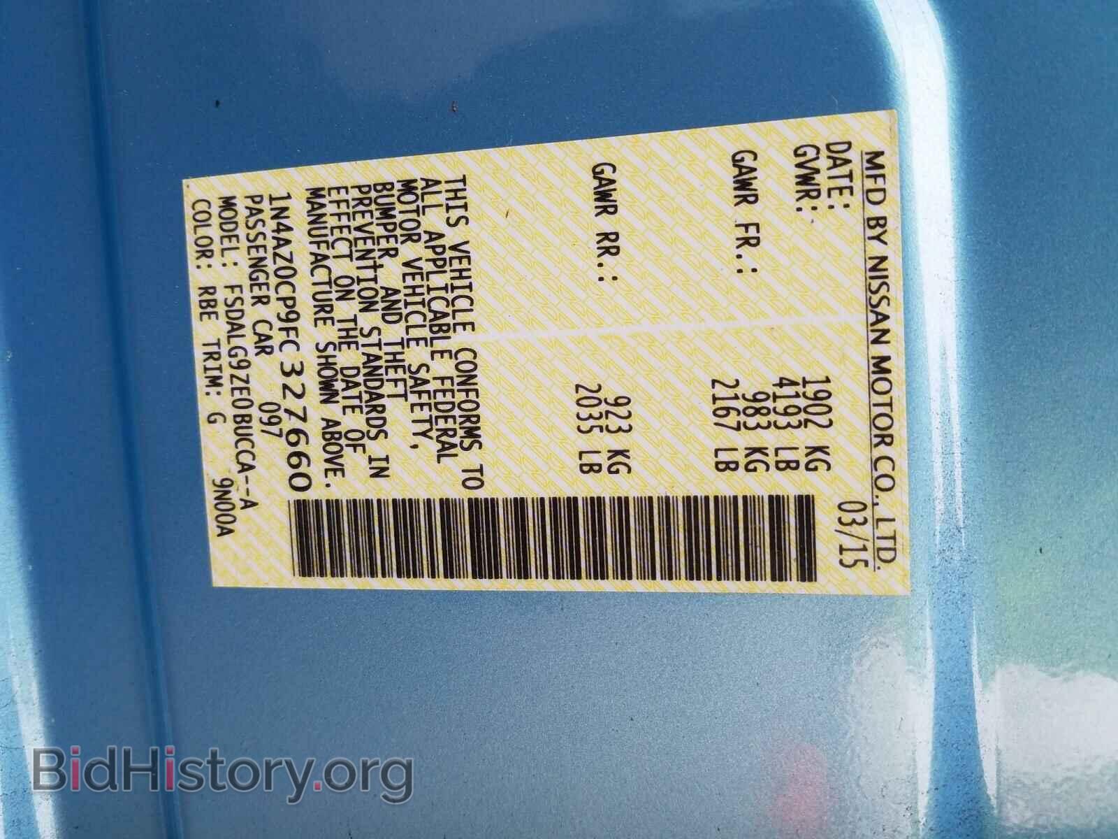 2015 NISSAN LEAF - VIN: 1N4AZ0CP9FC327660 - Фото 10
