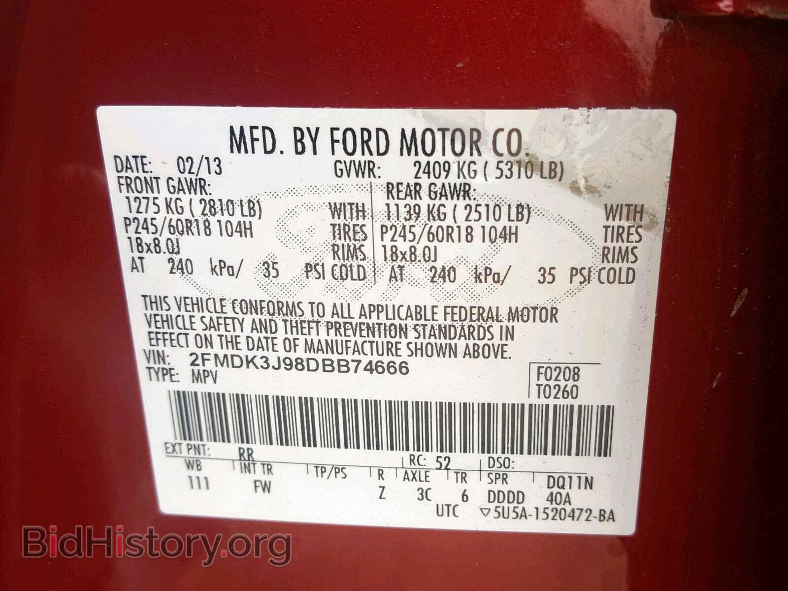 2013 FORD EDGE SEL - VIN: 2FMDK3J98DBB74666 - Photo 10