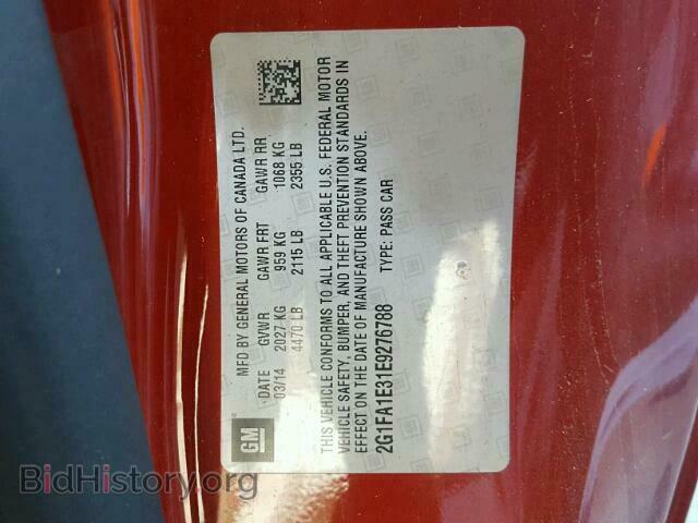 2014 CHEVROLET CAMARO - VIN: 2G1FA1E31E9276788 - Фото 10