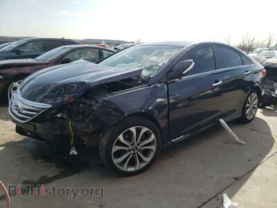 2014 Hyundai SONATA Sonata SE, синий — VIN 5NPEC4AC1EH841817, Copart