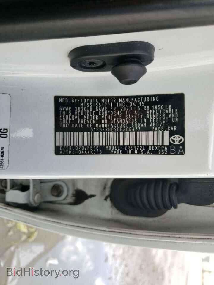 2015 TOYOTA COROLLA - VIN: 5YFBPRHE2FP306477 - Photo 10