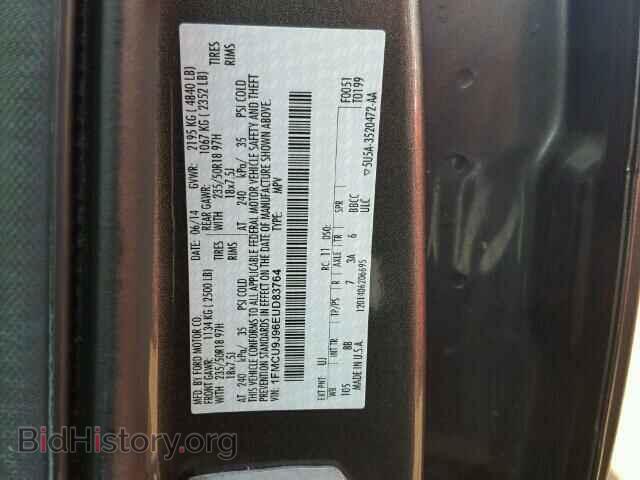 2014 FORD ESCAPE - VIN: 1FMCU9J96EUD83764 - Фото 10