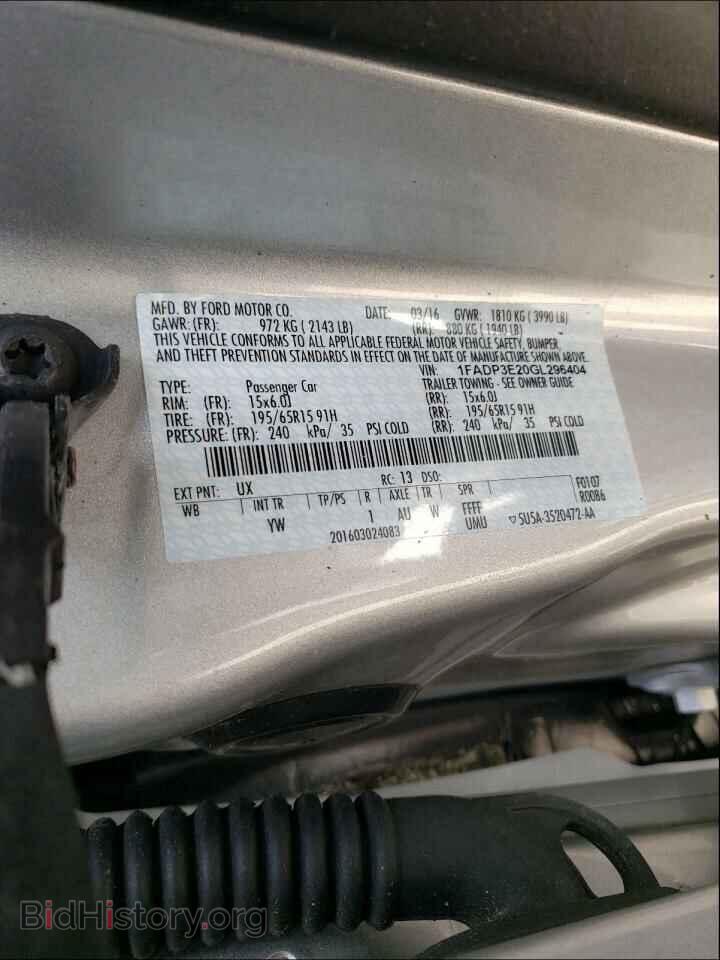 2016 FORD FOCUS - VIN: 1FADP3E20GL296404 - Photo 10