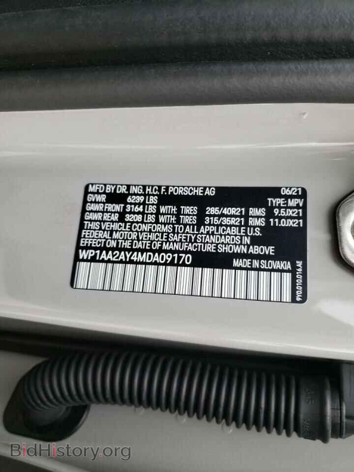 2021 PORSCHE CAYENNE - VIN: WP1AA2AY4MDA09170 - Фото 10