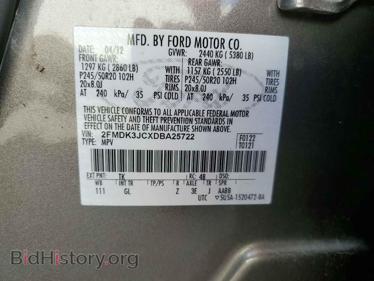 2013 FORD EDGE - VIN: 2FMDK3JCXDBA25722 - Photo 13