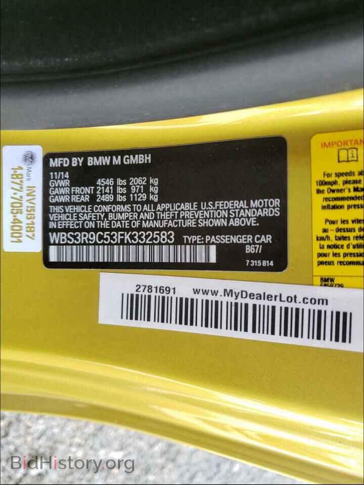 2015 BMW M4 - VIN: WBS3R9C53FK332583 - Фото 10
