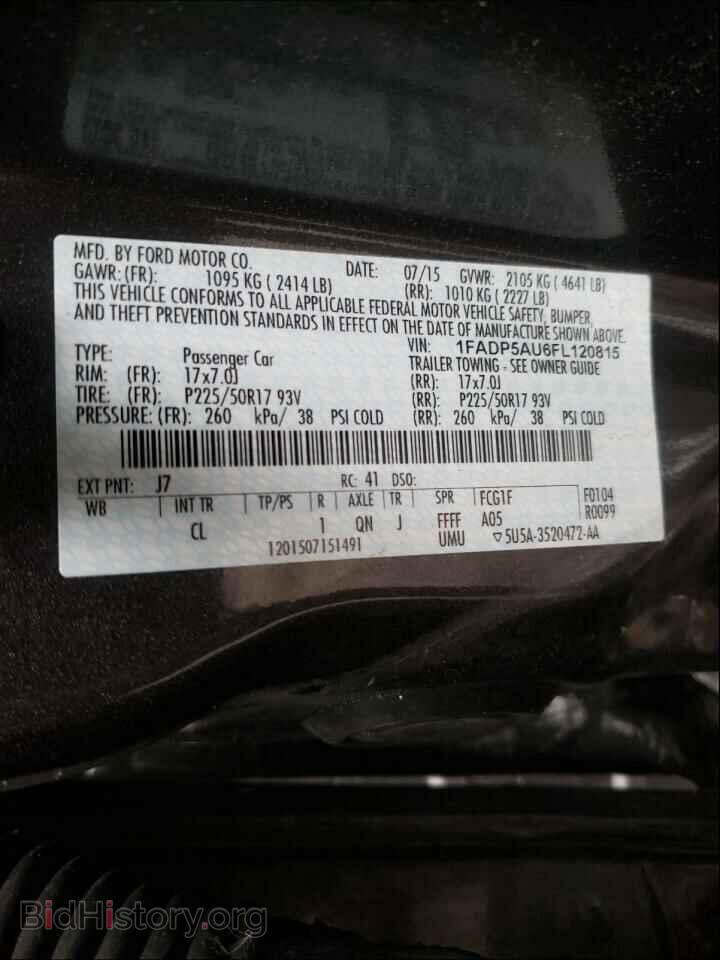 2015 FORD CMAX - VIN: 1FADP5AU6FL120815 - Фото 10