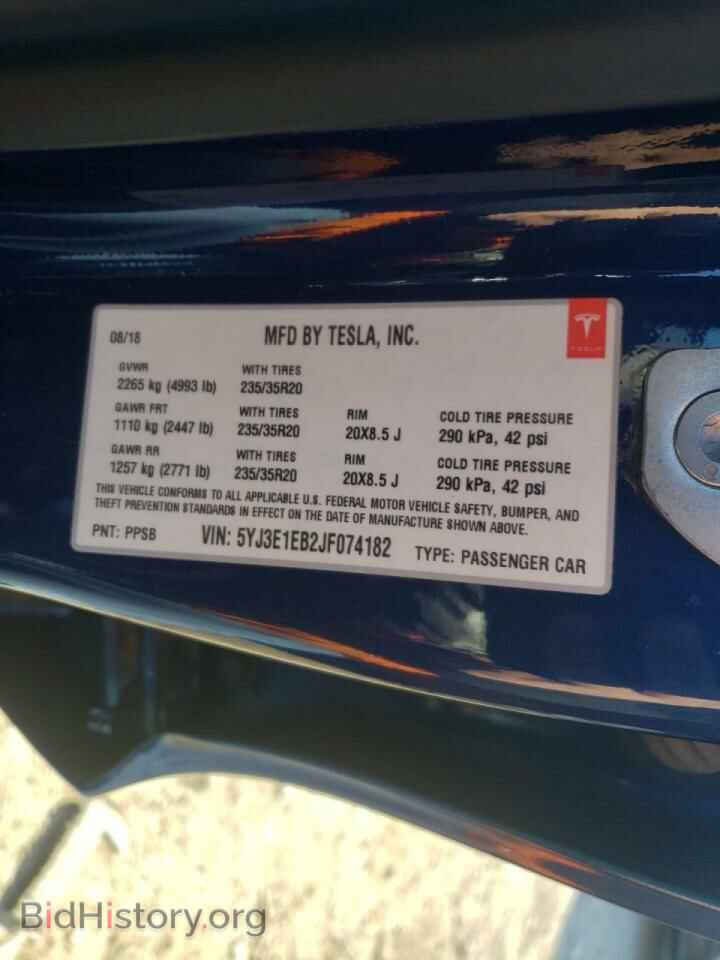 2018 TESLA MODEL 3 - VIN: 5YJ3E1EB2JF074182 - Photo 10