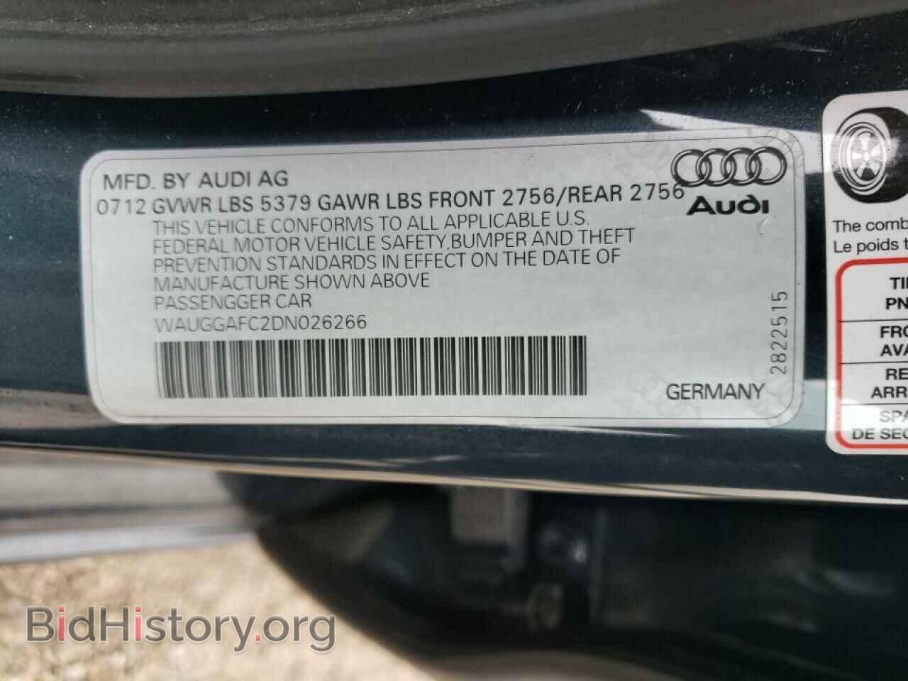 2013 AUDI A6 - VIN: WAUGGAFC2DN026266 - Фото 13