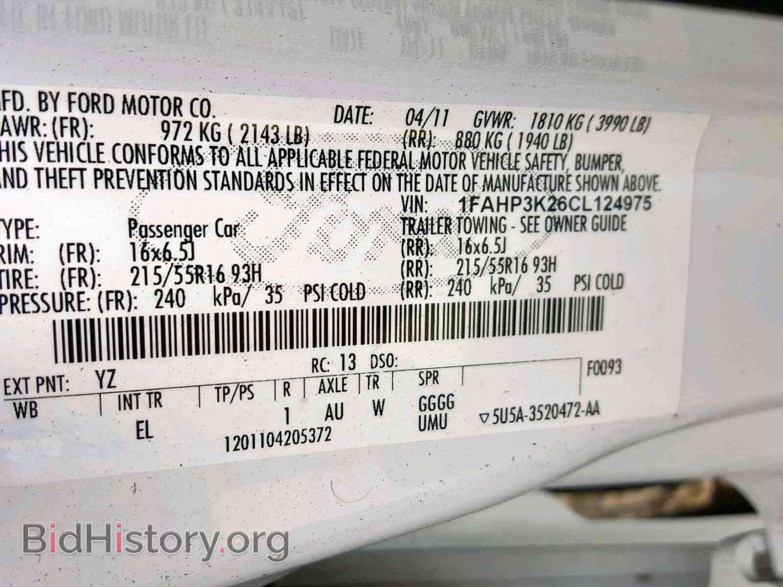 2012 FORD FOCUS SE - VIN: 1FAHP3K26CL124975 - Фото 10