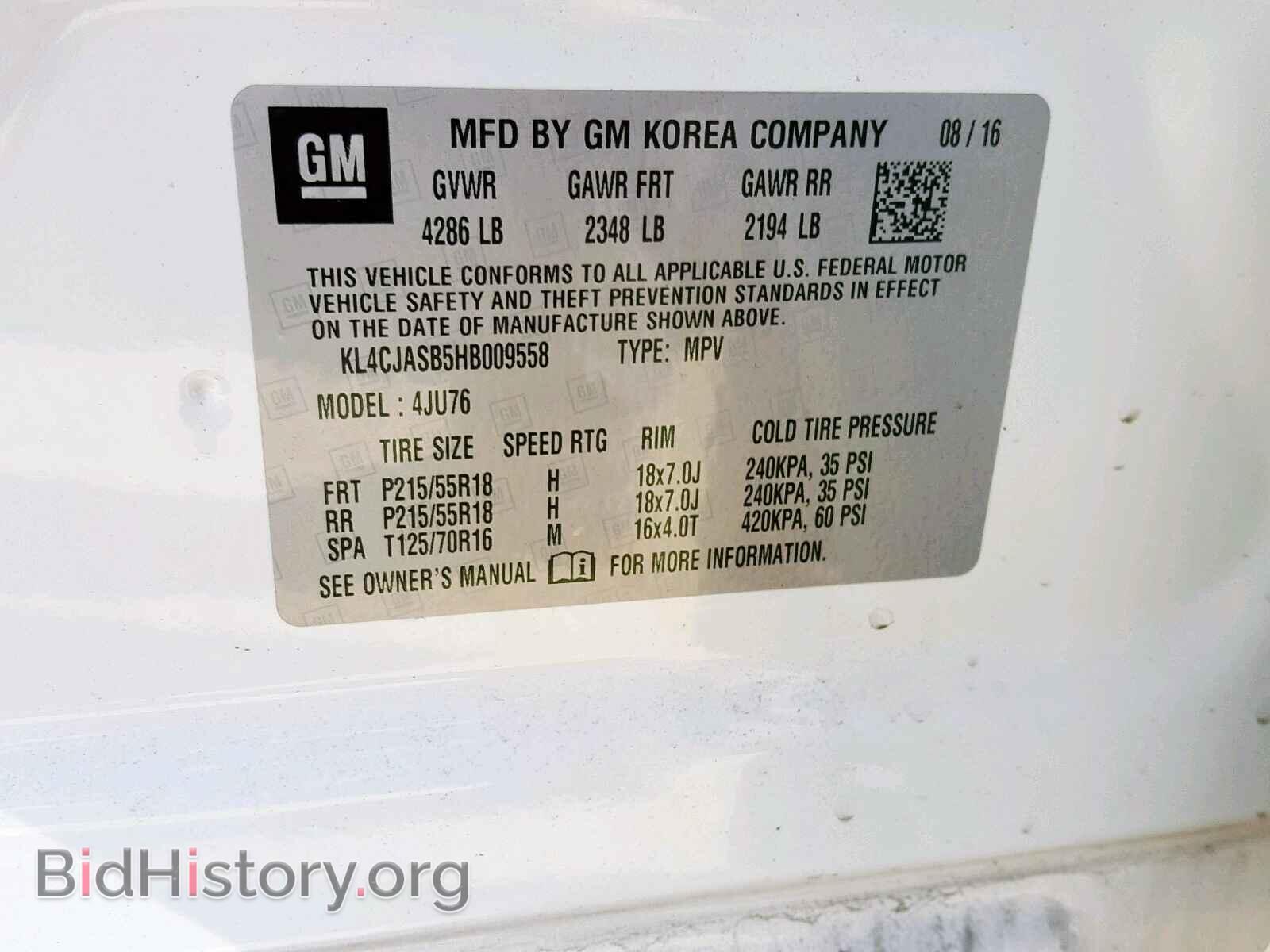 2017 BUICK ENCORE PRE - VIN: KL4CJASB5HB009558 - Photo 10
