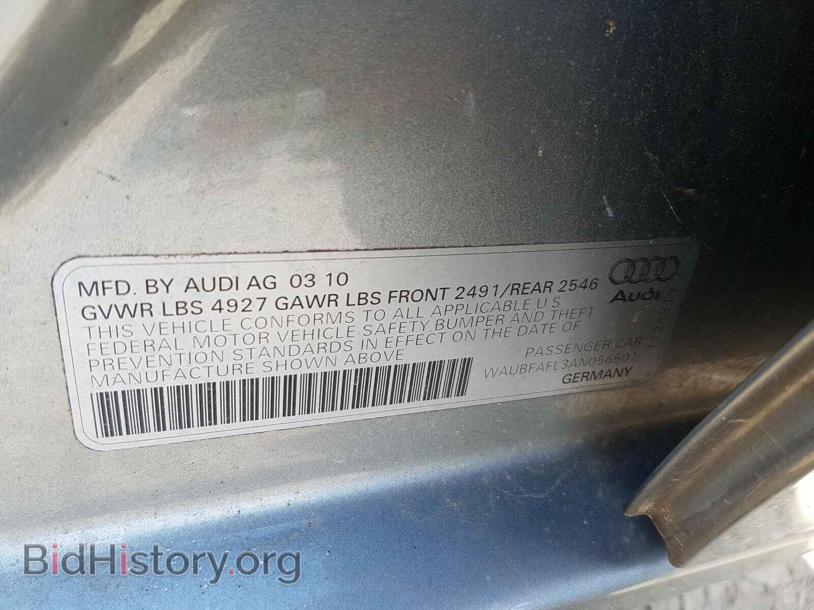 2010 AUDI A4 - VIN: WAUBFAFL3AN056501 - Photo 10