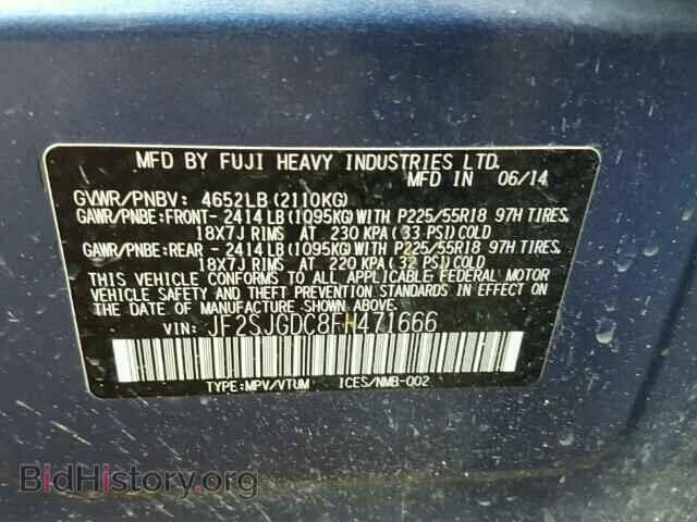 2015 SUBARU FORESTER - VIN: JF2SJGDC8FH471666 - Photo 10