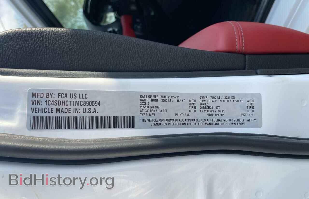 2021 DODGE DURANGO - VIN: 1C4SDHCT1MC890594 - Photo 10