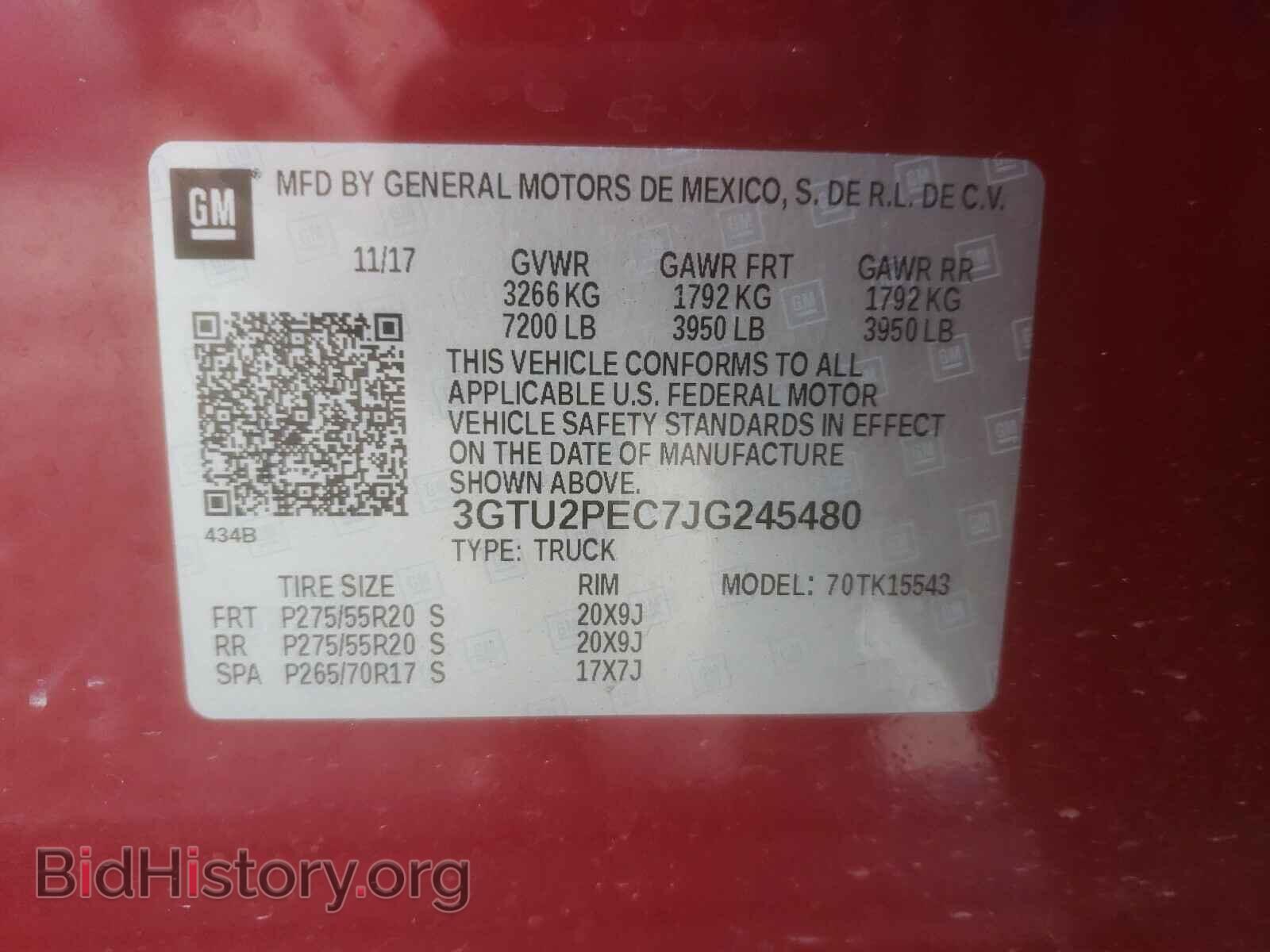 2018 GMC SIERRA - VIN: 3GTU2PEC7JG245480 - Фото 10