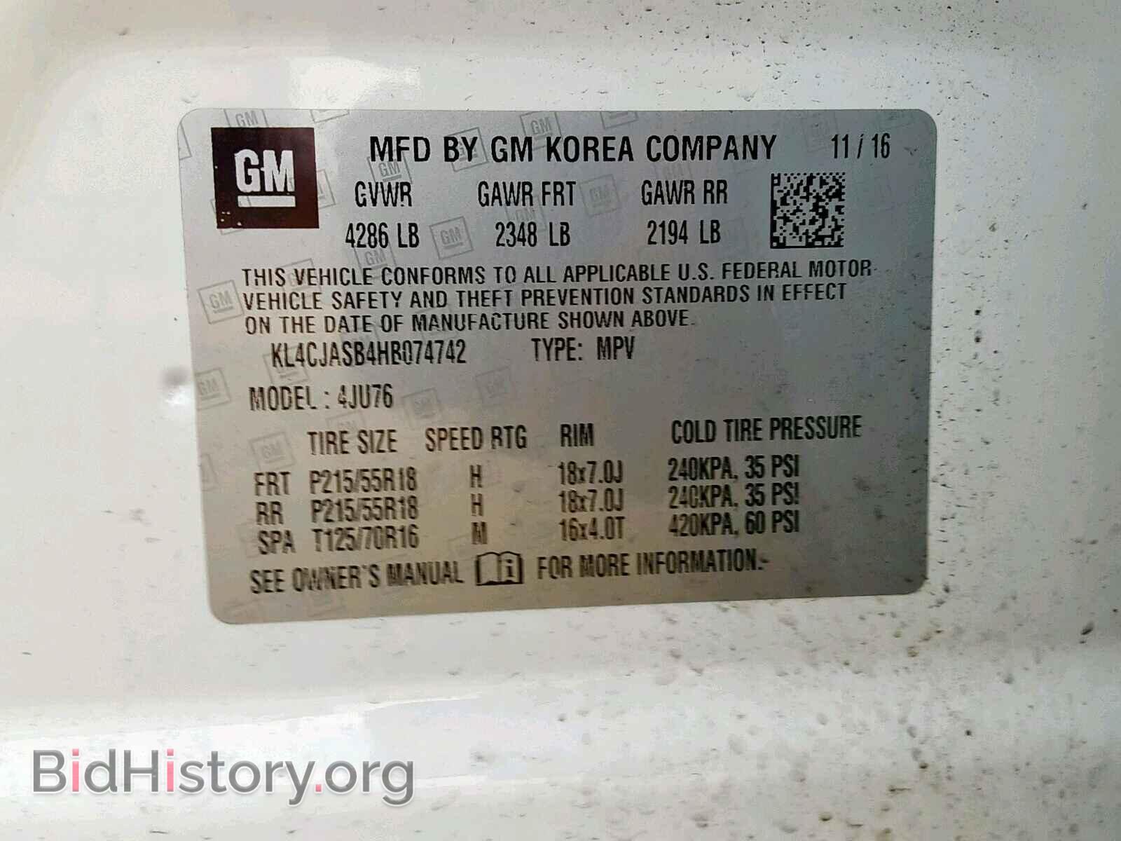2017 BUICK ENCORE PRE - VIN: KL4CJASB4HB074742 - Photo 10