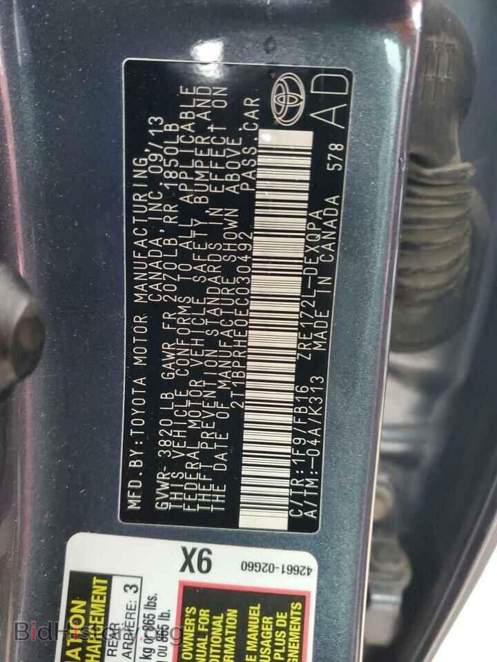 2014 TOYOTA COROLLA - VIN: 2T1BPRHE0EC030492 - Фото 12
