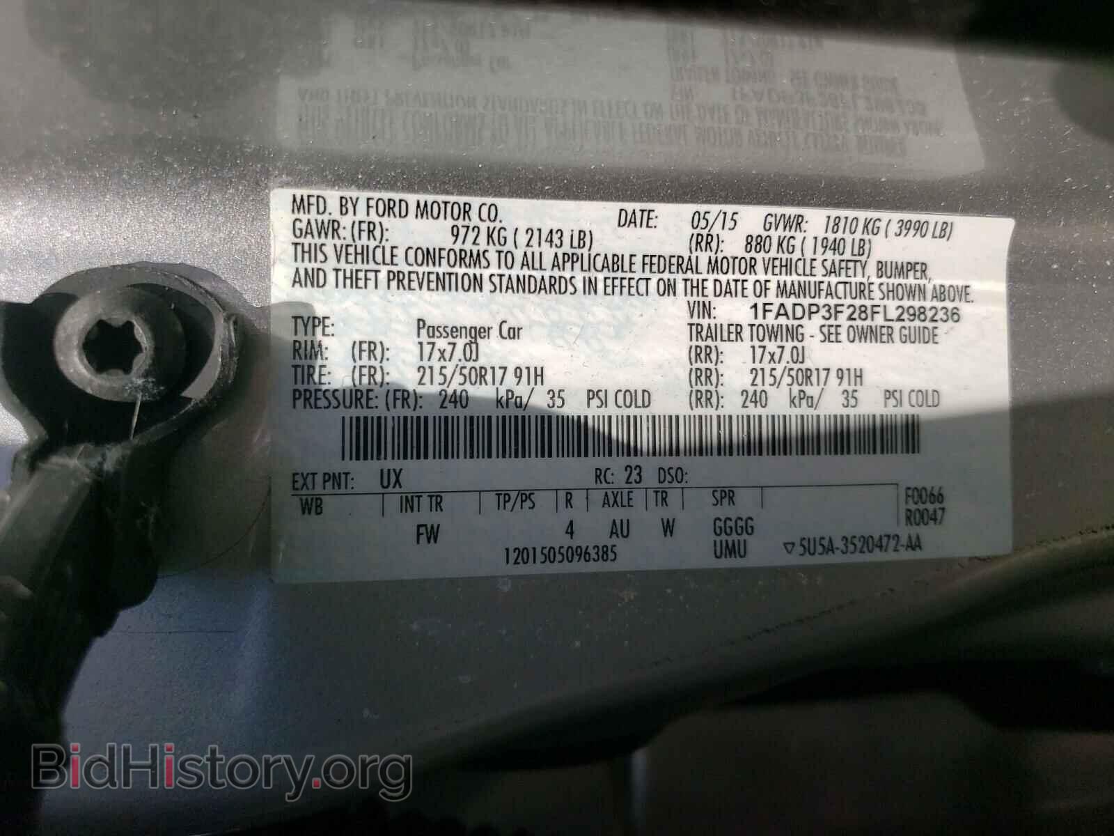 2015 FORD FOCUS - VIN: 1FADP3F28FL298236 - Фото 10