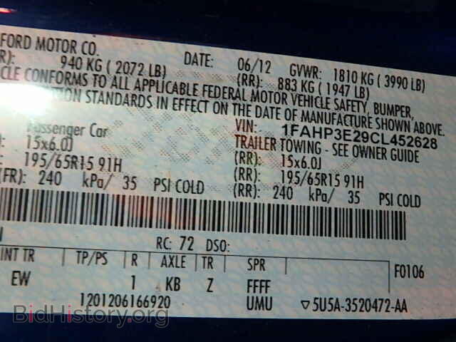 2012 FORD FOCUS - VIN: 1FAHP3E29CL452628 - Photo 9