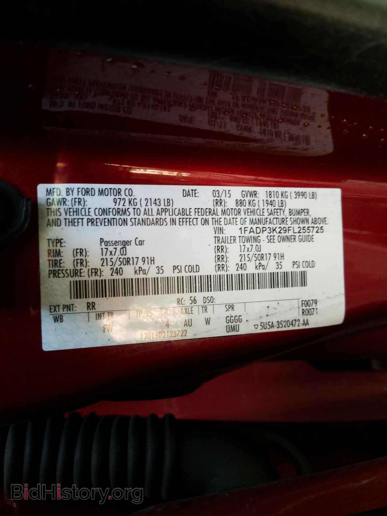 2015 FORD FOCUS - VIN: 1FADP3K29FL255725 - Photo 10