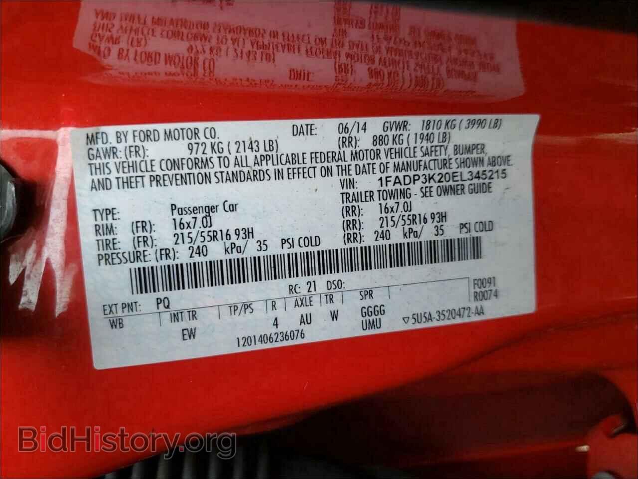 2014 FORD FOCUS - VIN: 1FADP3K20EL345215 - Photo 10