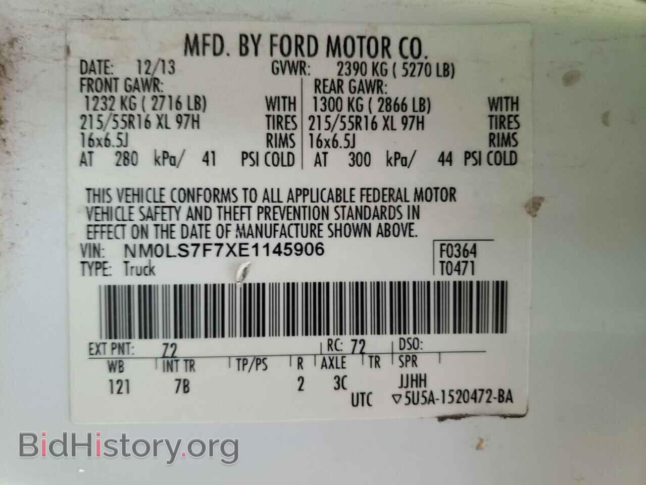 2014 FORD TRANSIT - VIN: NM0LS7F7XE1145906 - Photo 13