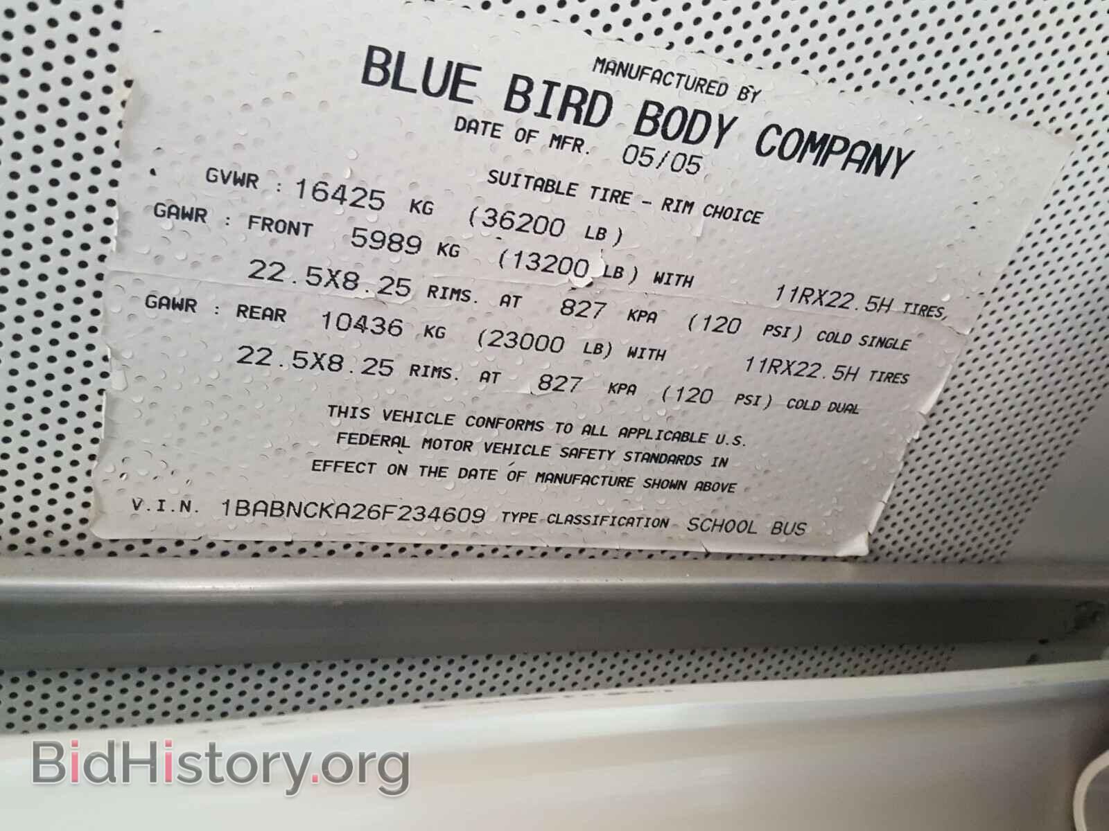 2006 BLUE BIRD ALL MODELS - VIN: 1BABNCKA26F234609 - Photo 10