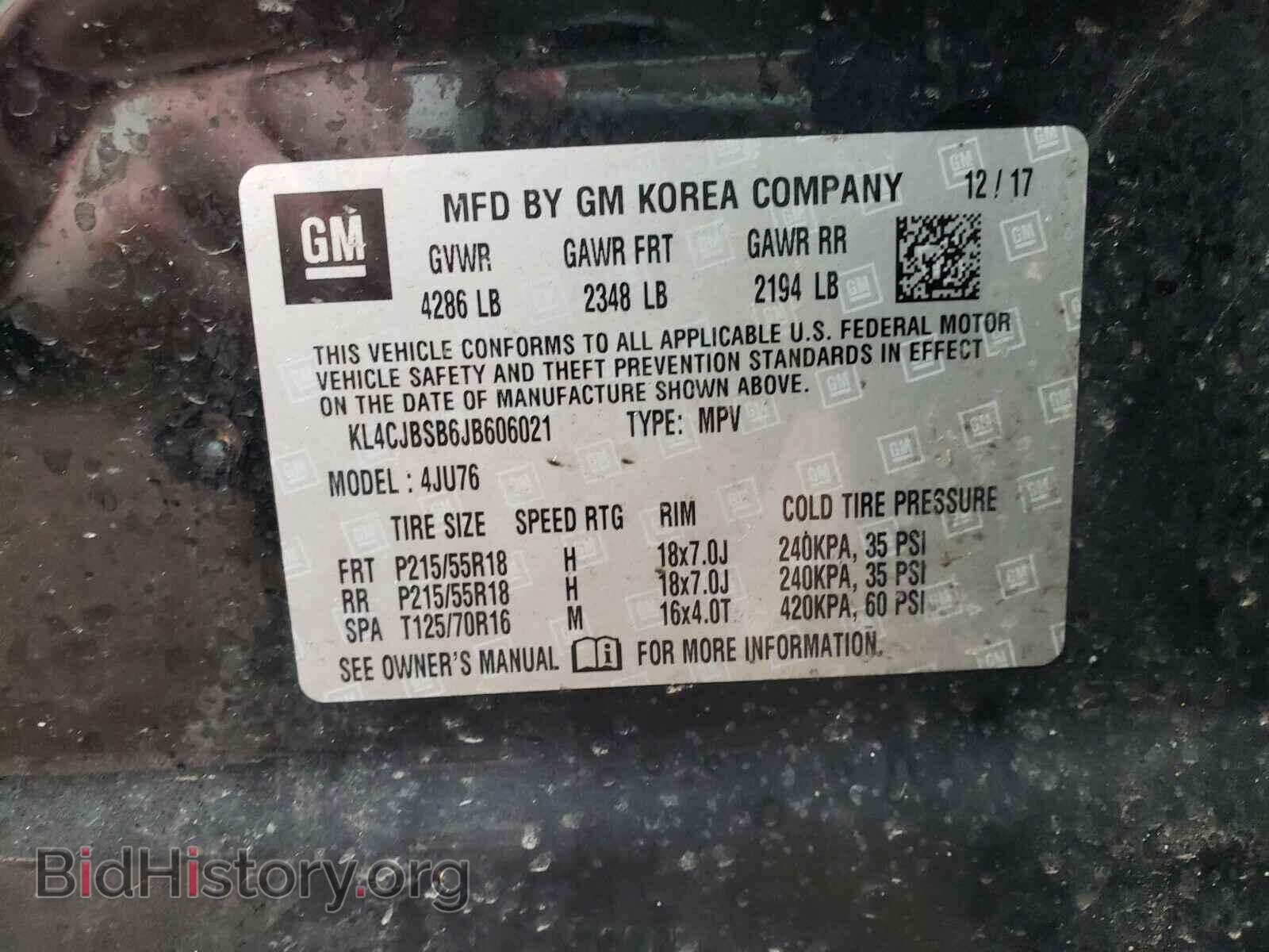 2018 BUICK ENCORE - VIN: KL4CJBSB6JB606021 - Фото 10