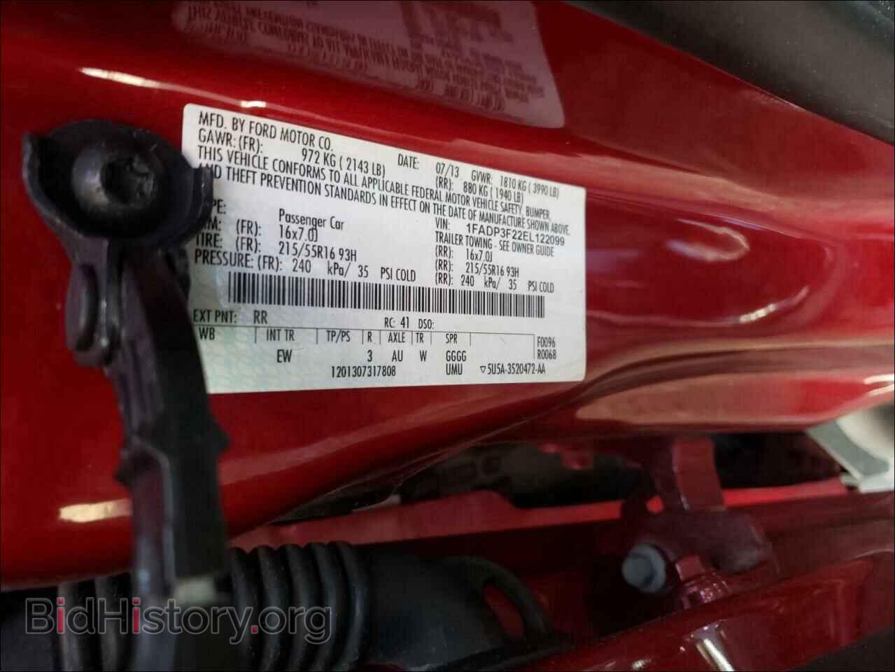 2014 FORD FOCUS - VIN: 1FADP3F22EL122099 - Фото 10