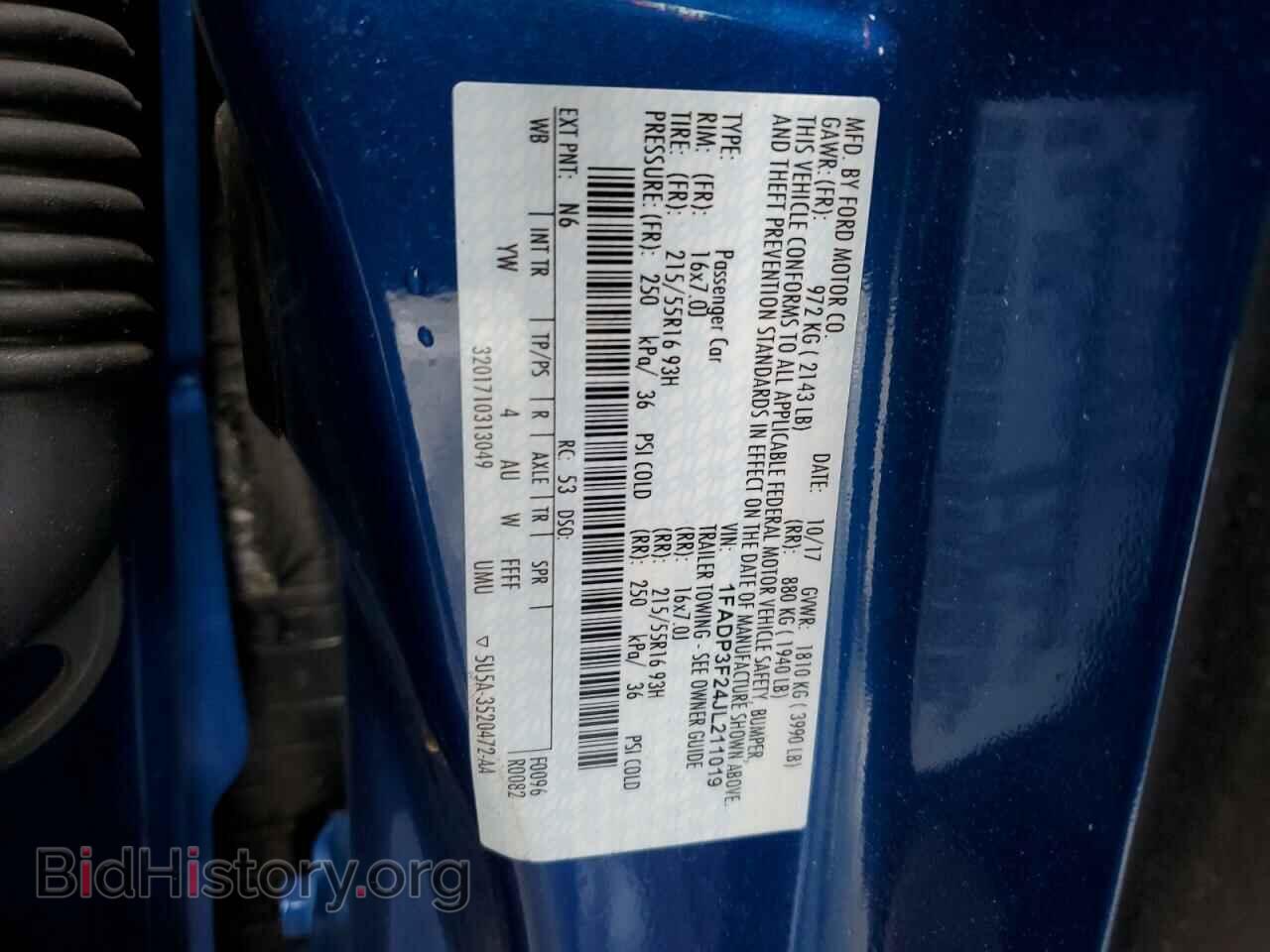 2018 FORD FOCUS - VIN: 1FADP3F24JL211019 - Photo 12