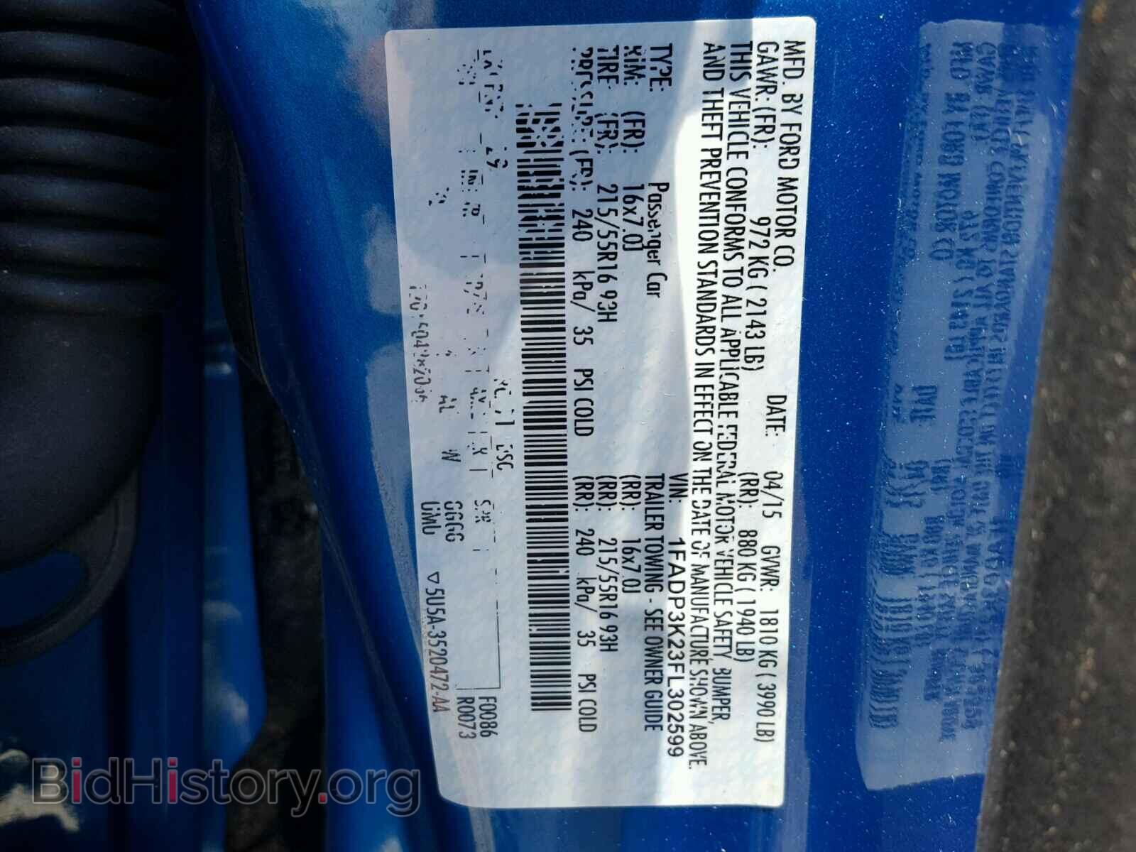 2015 FORD FOCUS - VIN: 1FADP3K23FL302599 - Фото 10