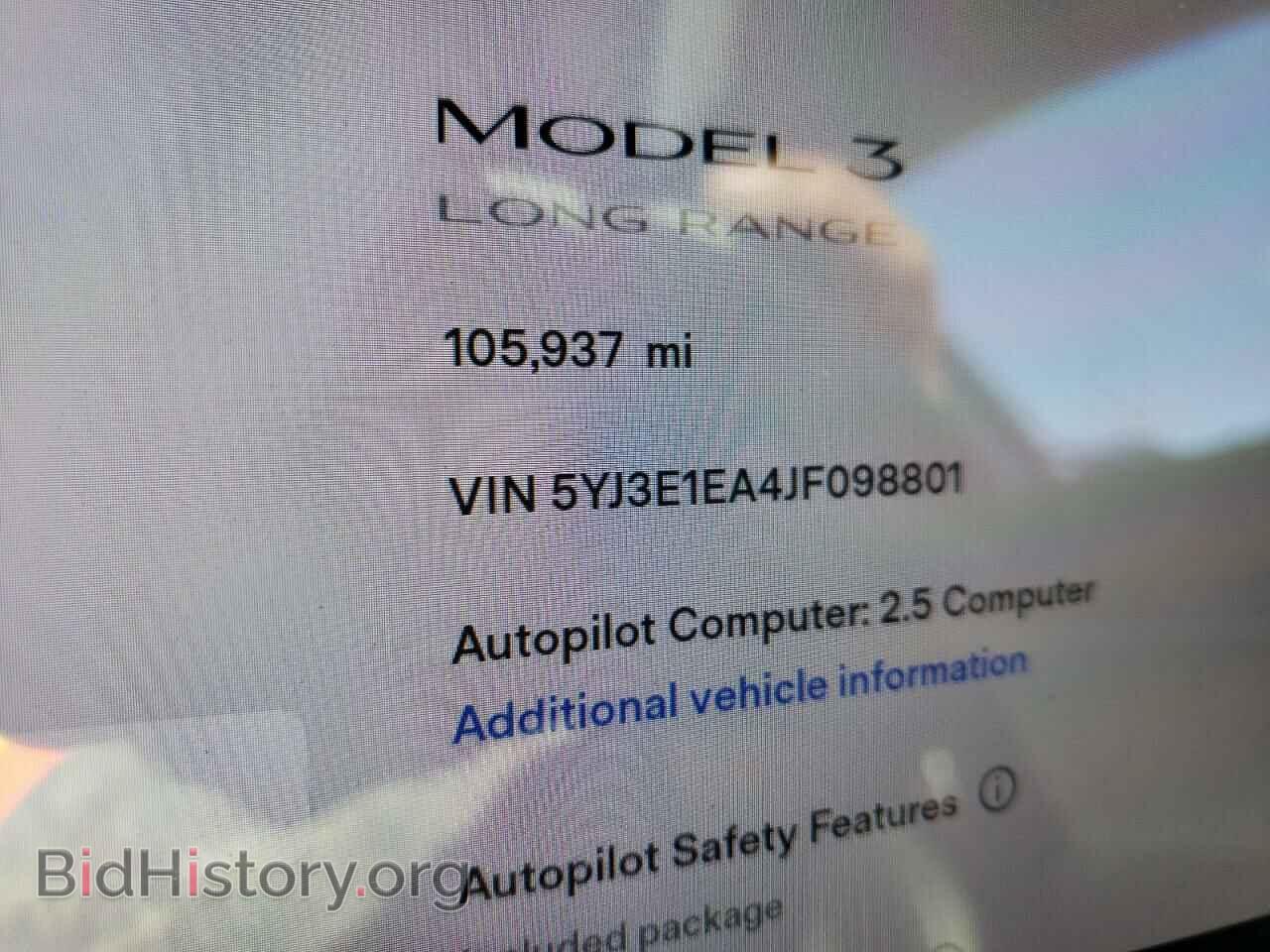 2018 TESLA MODEL 3 - VIN: 5YJ3E1EA4JF098801 - Photo 9