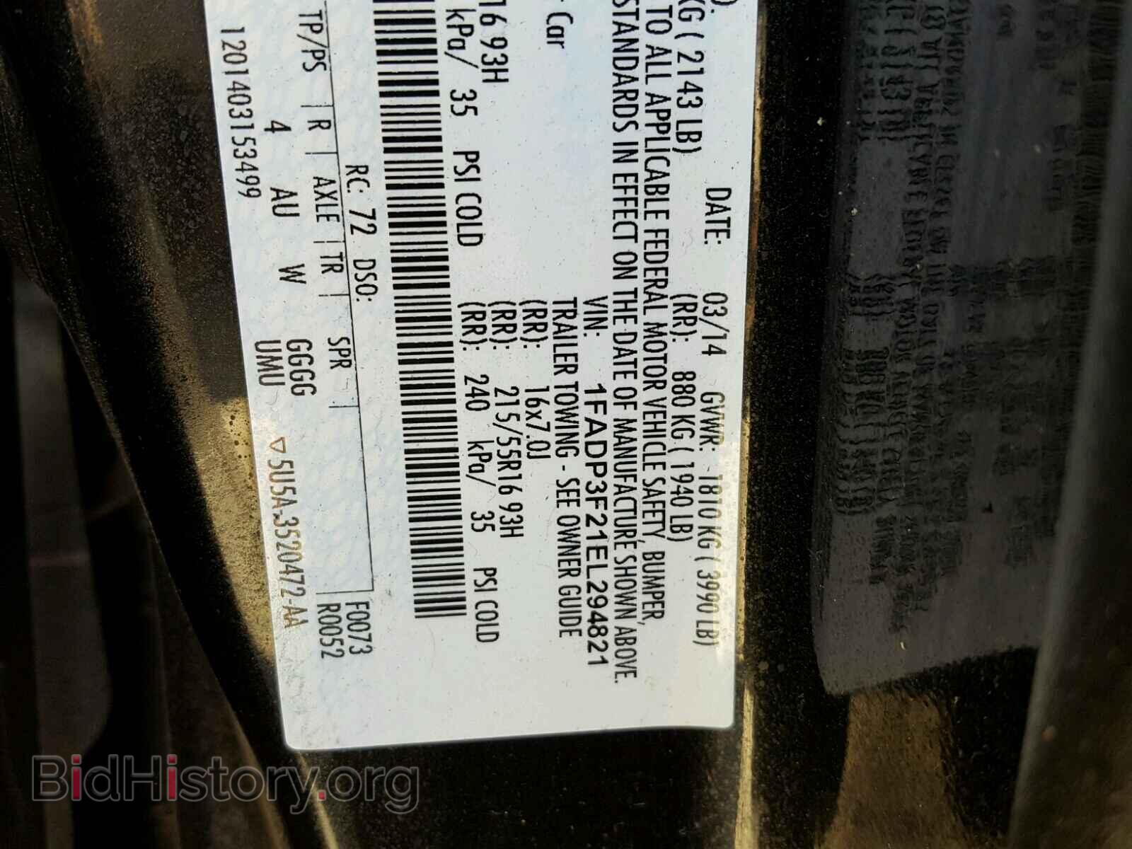 2014 FORD FOCUS - VIN: 1FADP3F21EL294821 - Photo 10