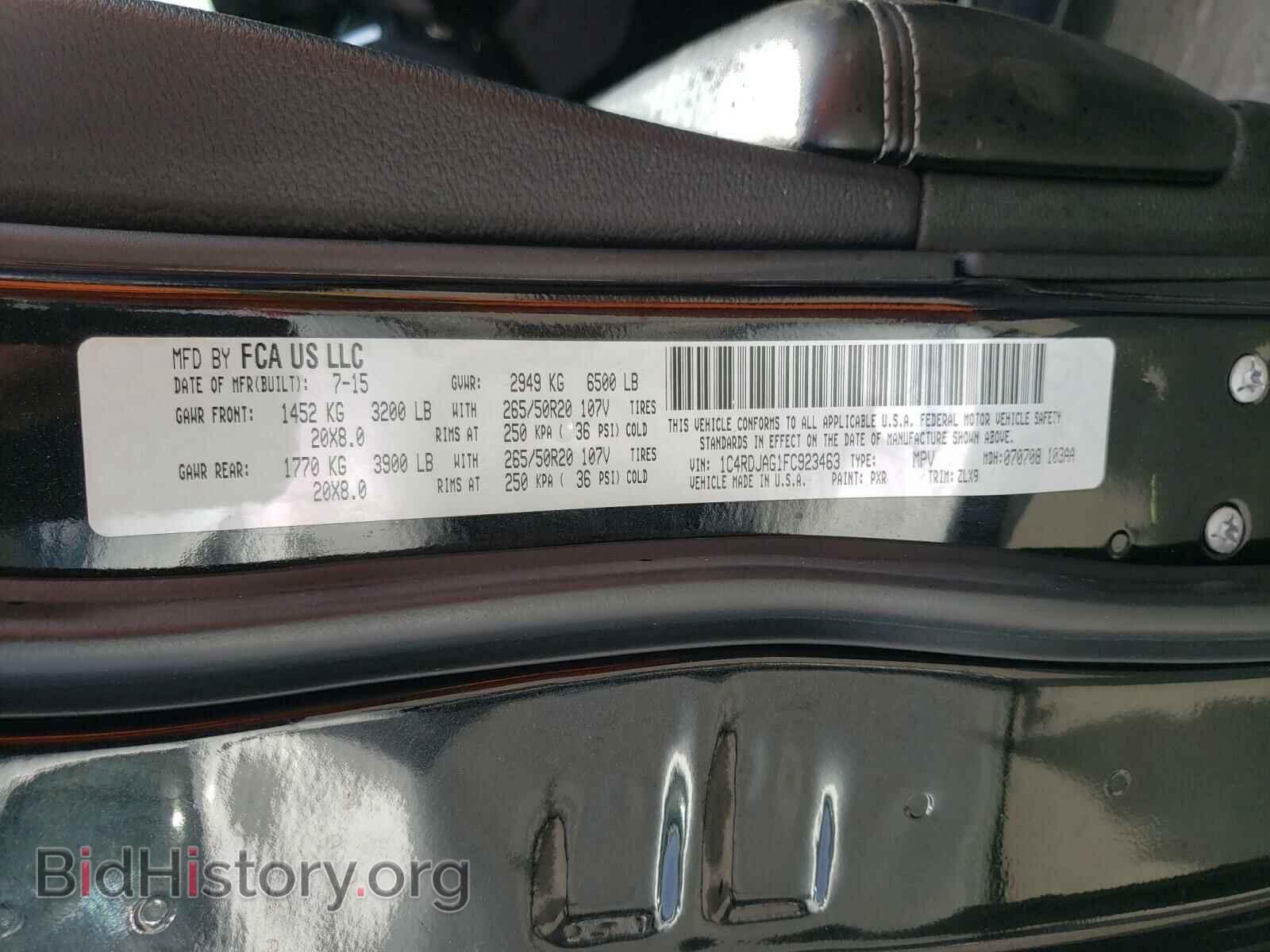 2015 DODGE DURANGO - VIN: 1C4RDJAG1FC923463 - Фото 10