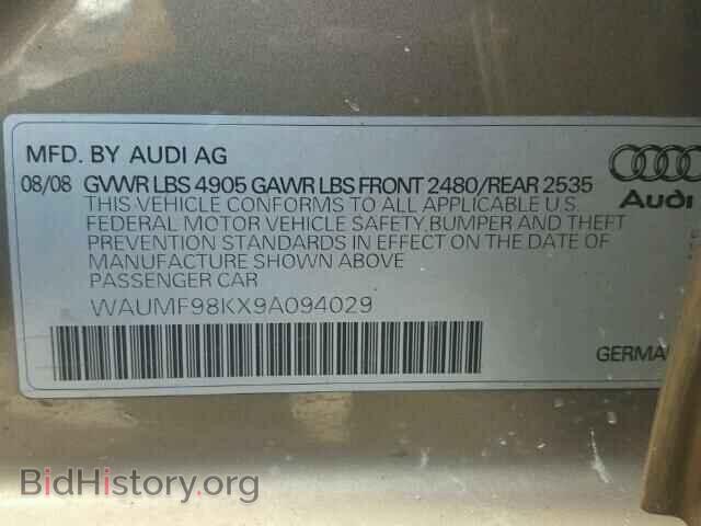 2009 AUDI A4 - VIN: WAUMF98KX9A094029 - Фото 10