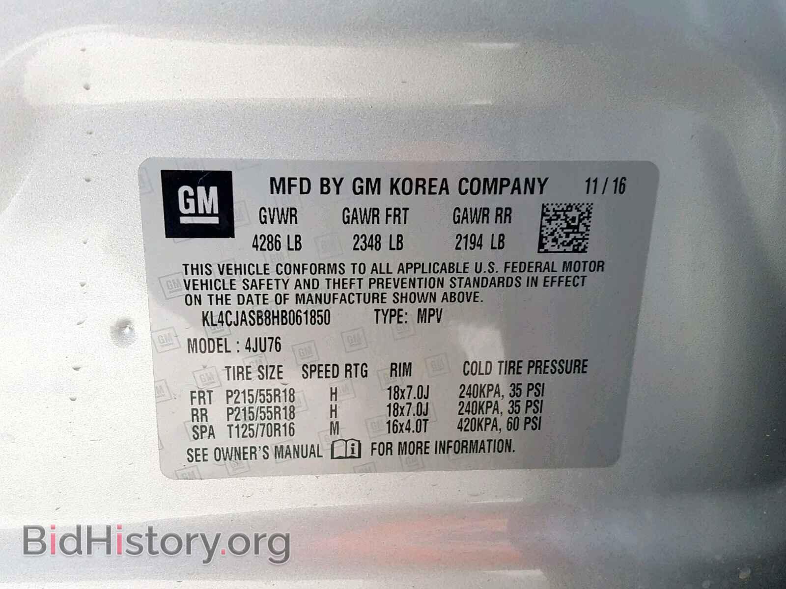 2017 BUICK ENCORE PRE - VIN: KL4CJASB8HB061850 - Photo 10