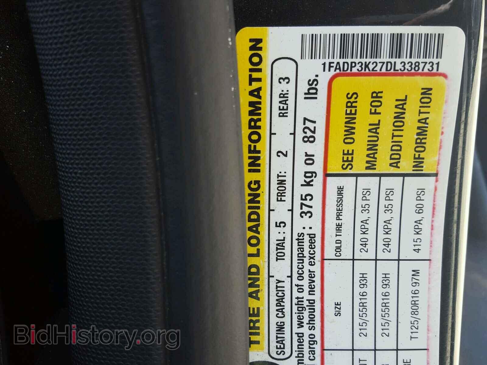 2013 FORD FOCUS - VIN: 1FADP3K27DL338731 - Photo 10
