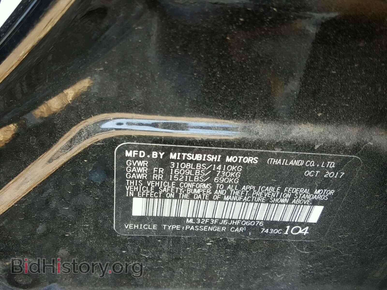 2018 MITSUBISHI MIRAGE - VIN: ML32F3FJ6JHF06076 - Фото 10